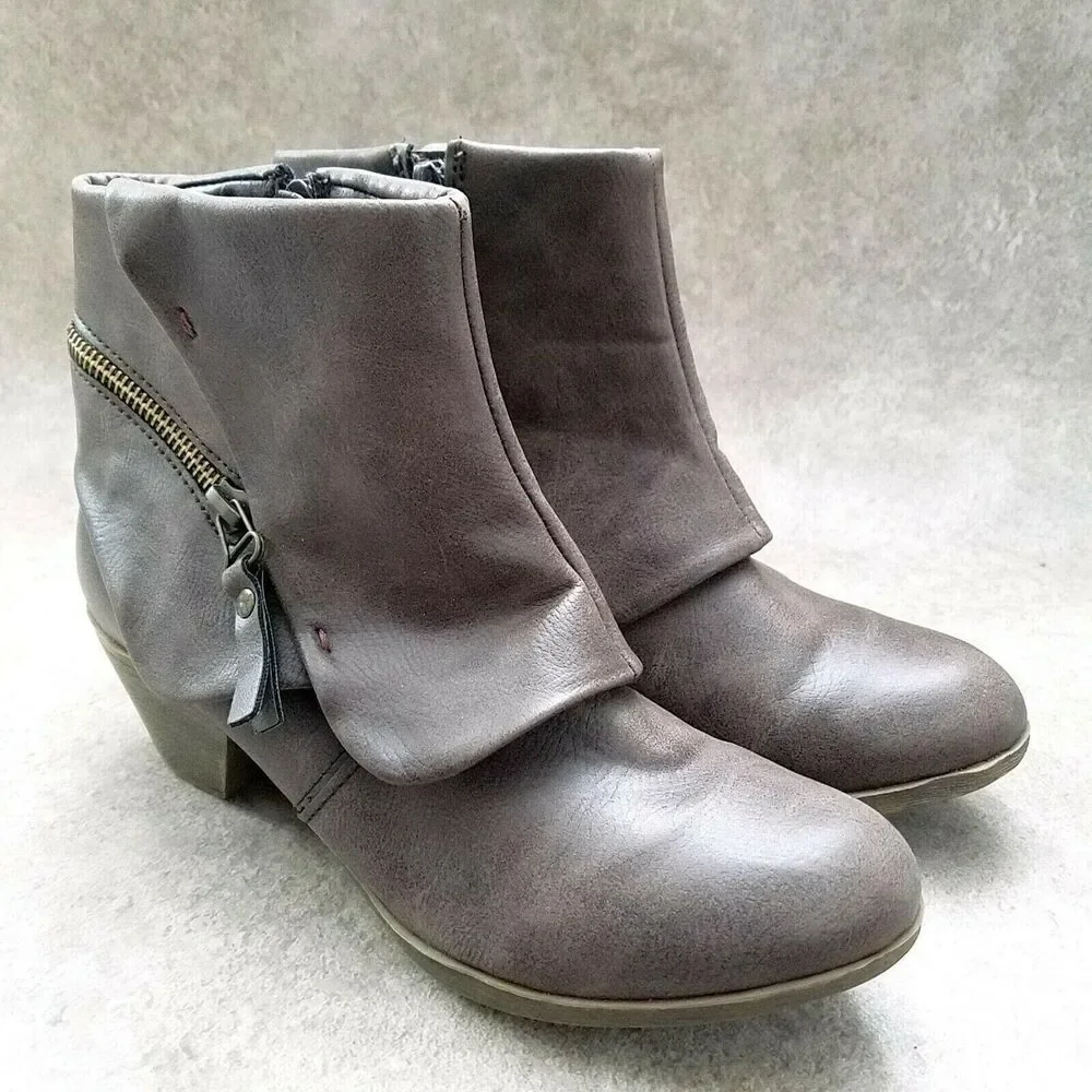 Falls Creek Womens Kinsey  Sz 6 M Brown  2" Heeled Ankle Boot Booties - Picture 10 of 10